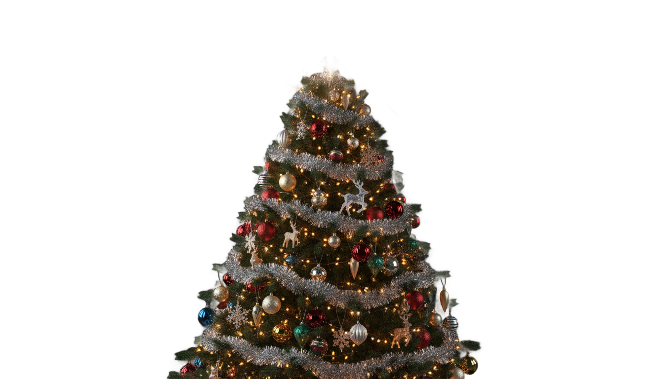 sparkle christmas tree png PNG transparent background