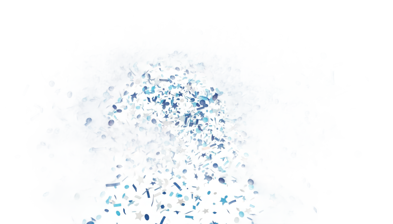 blue and white confetti png PNG transparent background