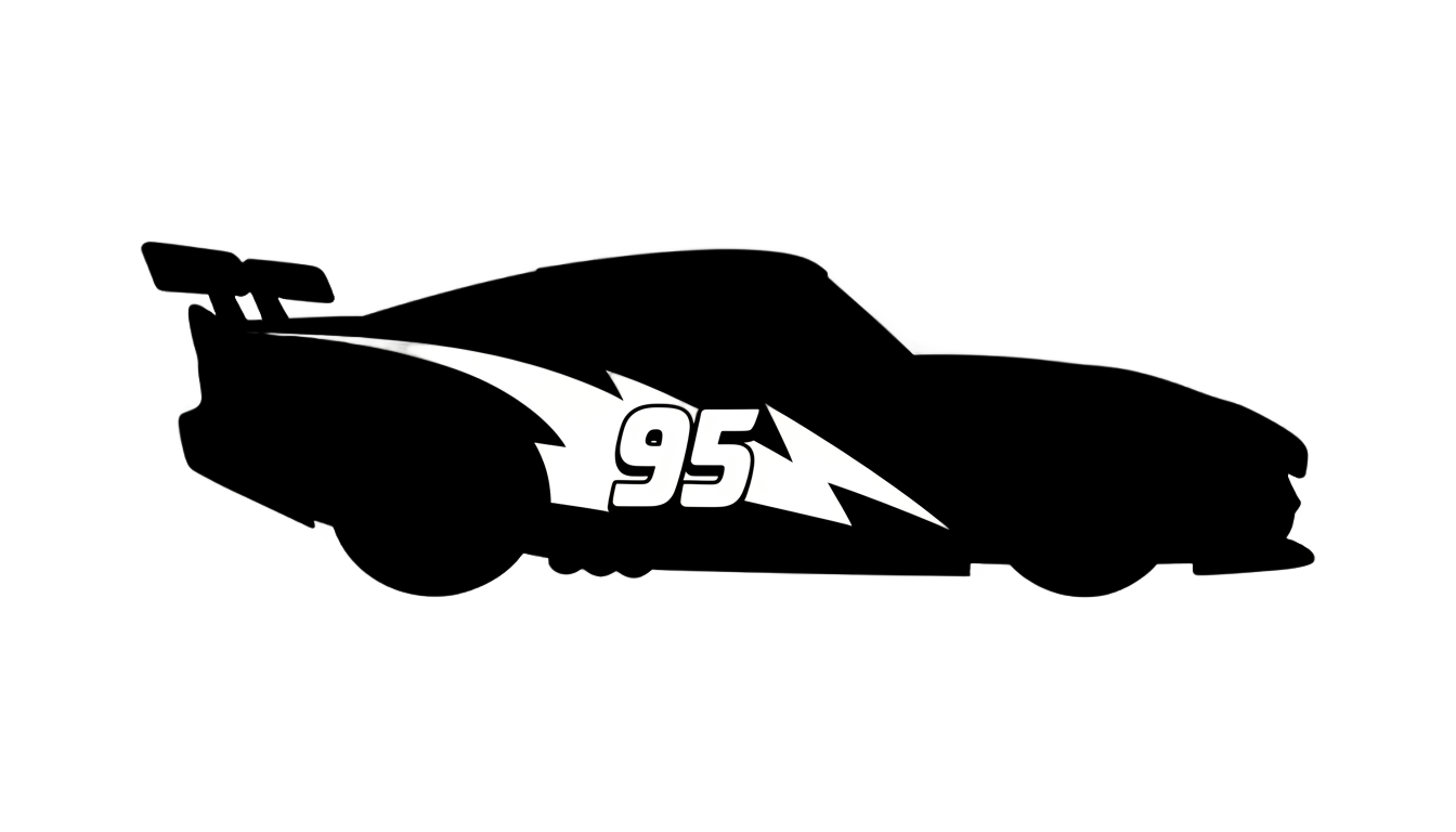 lightning mcqueen silhouette png PNG transparent background