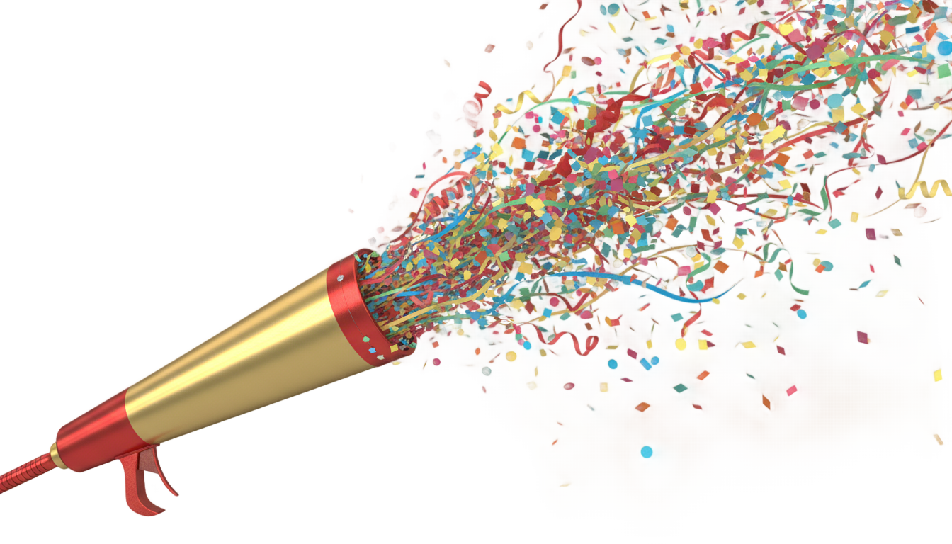 confetti cannon gif png PNG transparent background