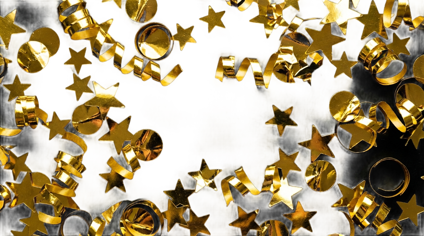 golden confetti png PNG transparent background