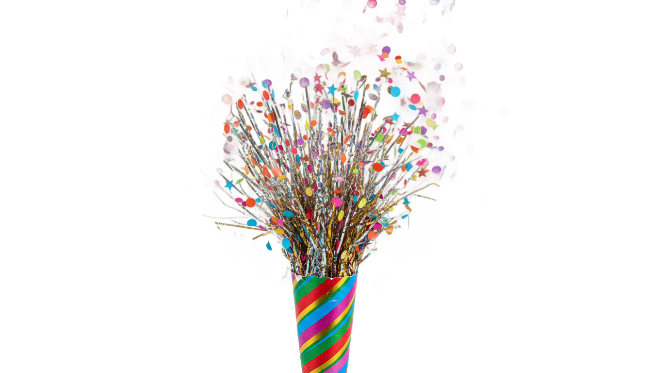 confetti popper png PNG transparent background