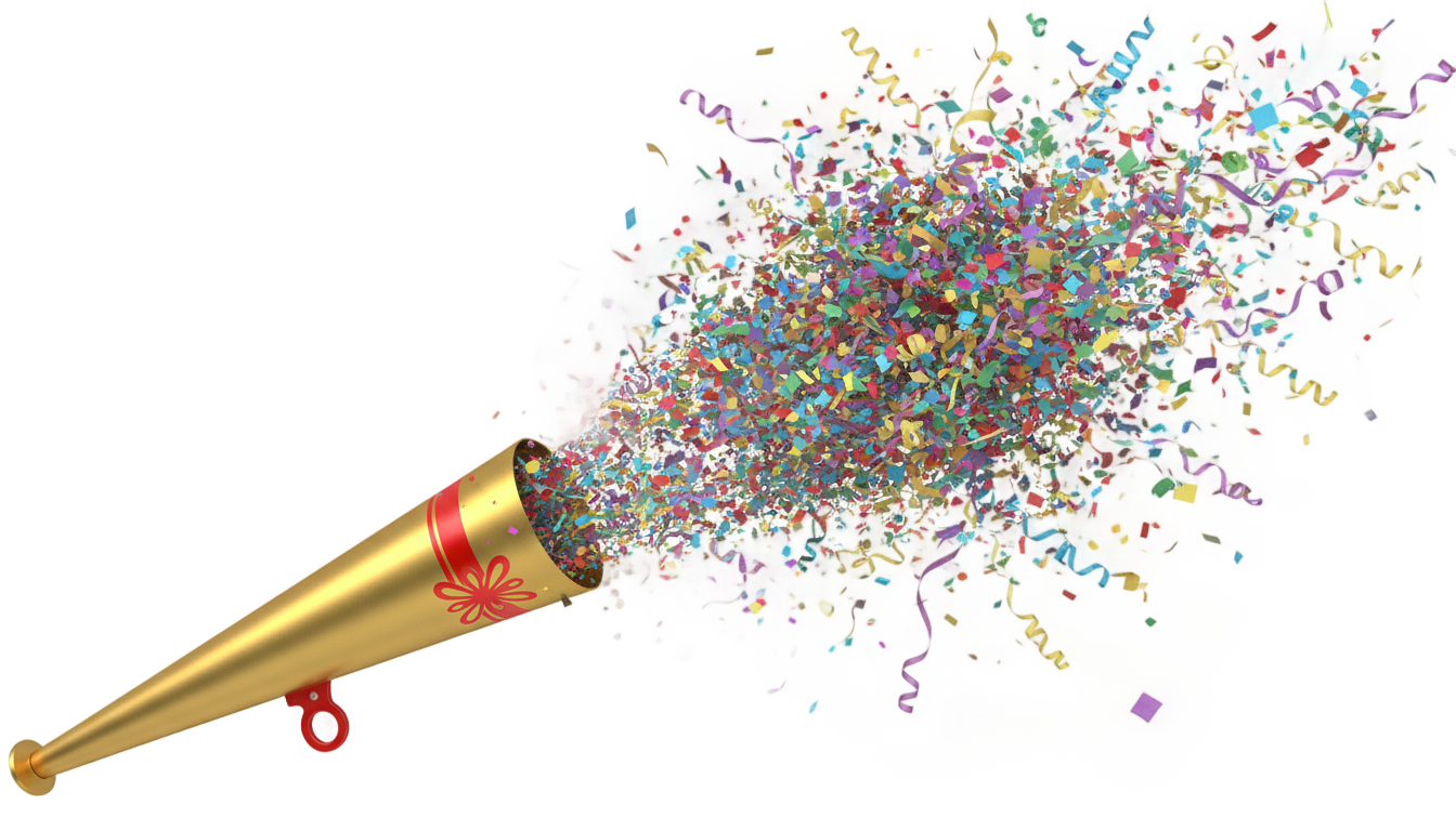 confetti cannon gif png PNG transparent background