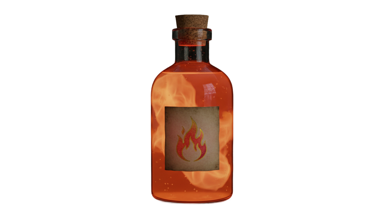 fire resistance potion png PNG transparent background