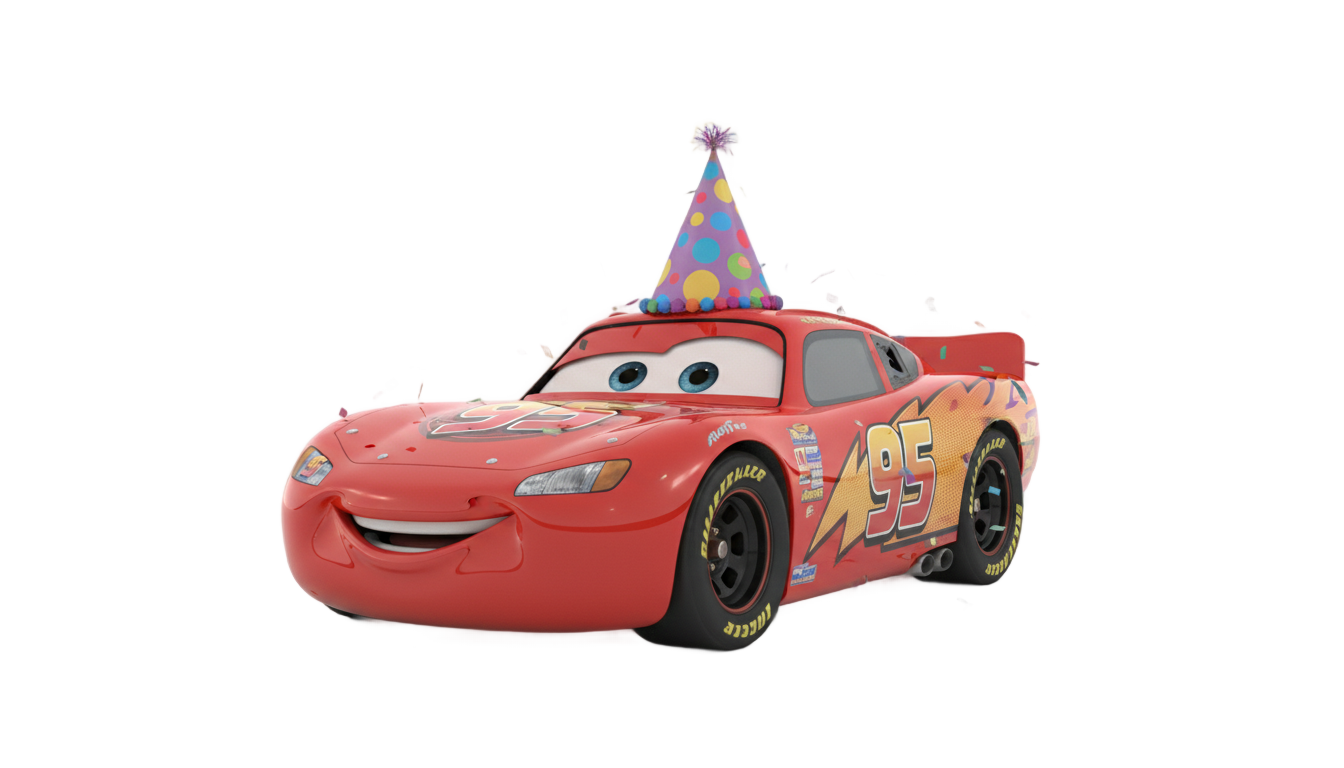 lightning mcqueen birthday png PNG transparent background