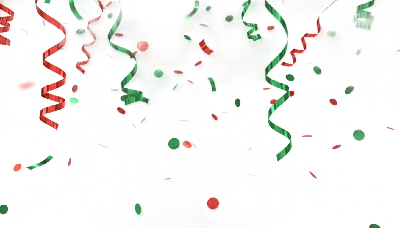 red and green confetti png PNG transparent background