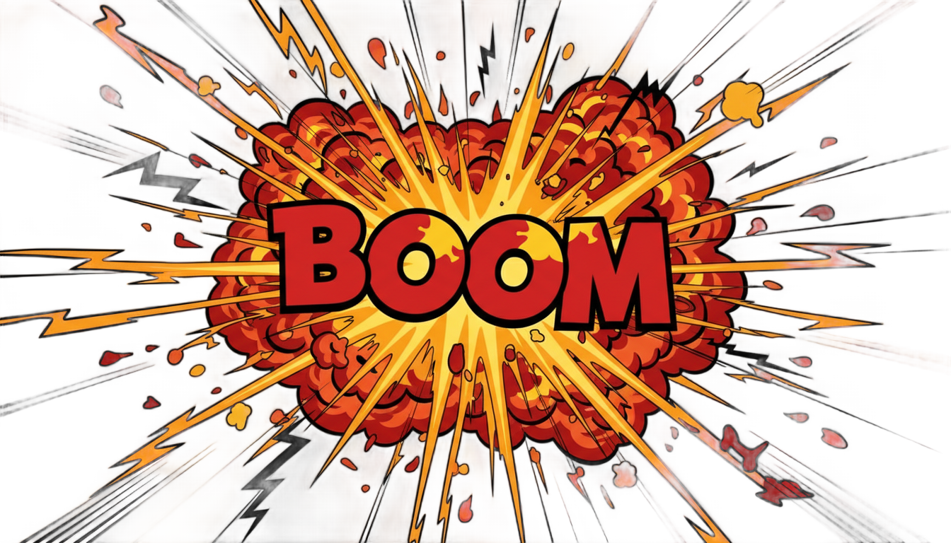 explosion pop art png PNG transparent background