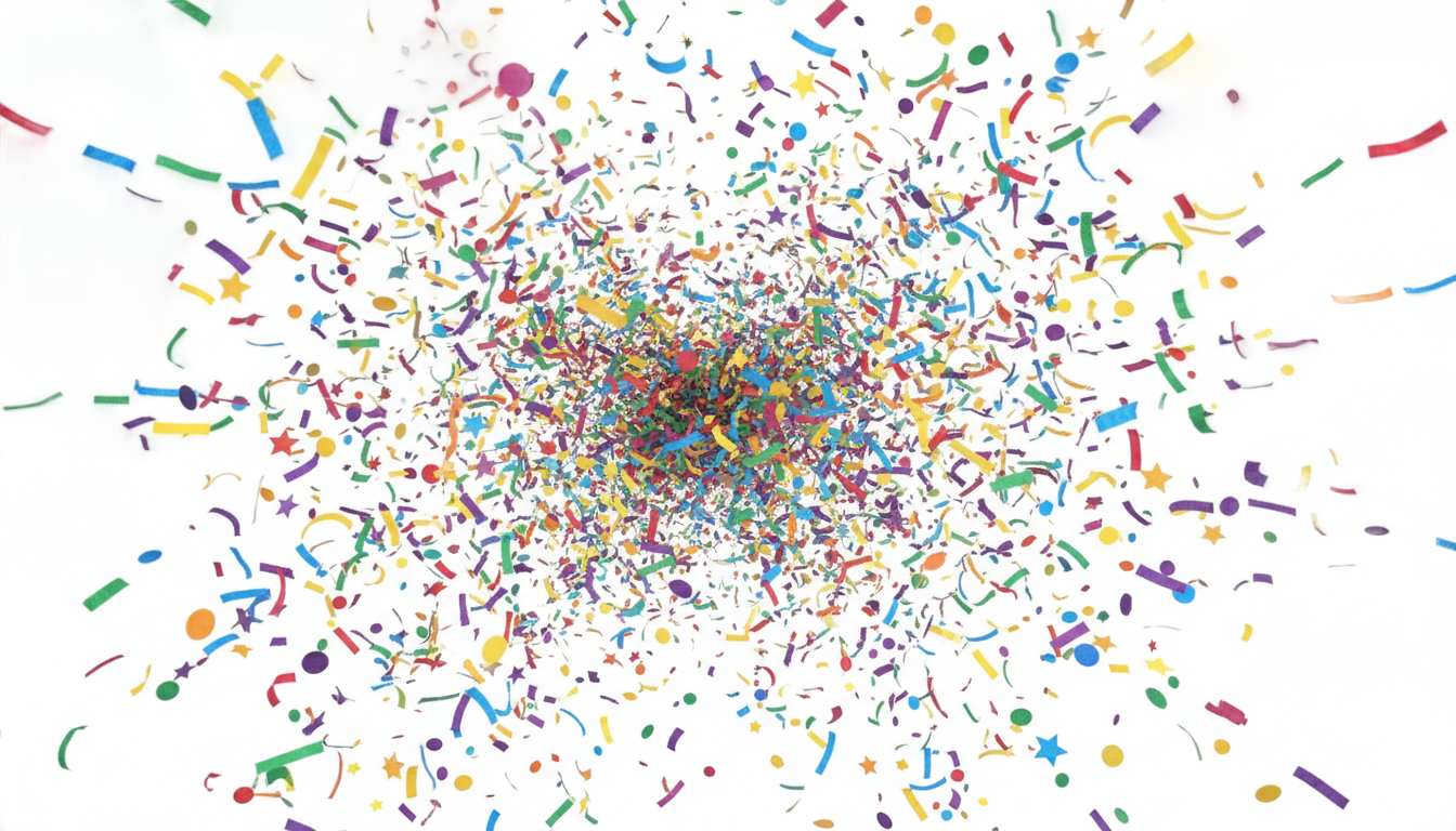 happy birthday confetti png PNG transparent background