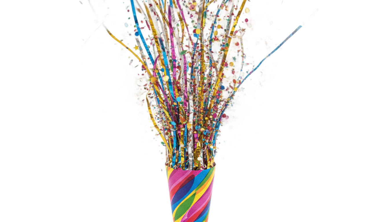 confetti popper png PNG transparent background