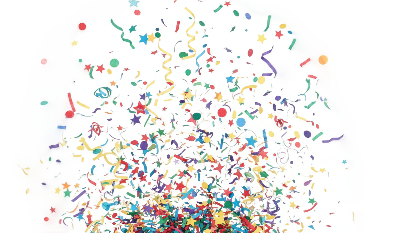 birthday confetti png PNG transparent background