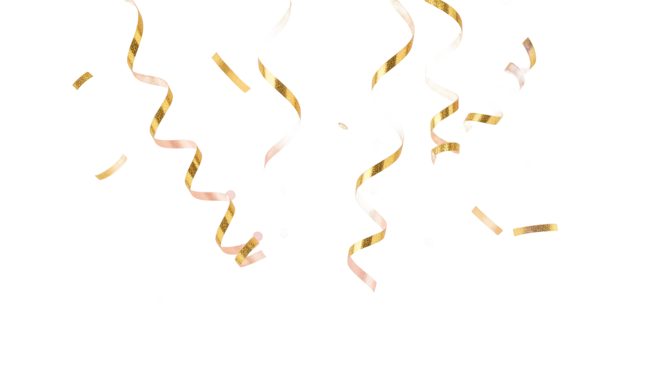 pink and gold confetti png PNG transparent background