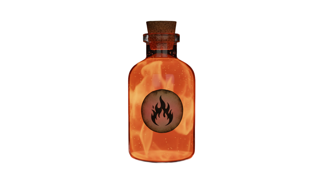 fire resistance potion png PNG transparent background
