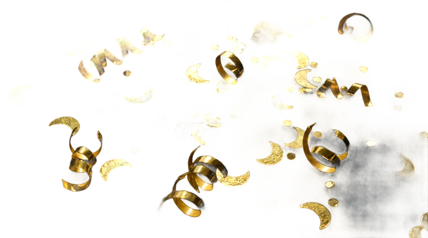 golden confetti png PNG transparent background