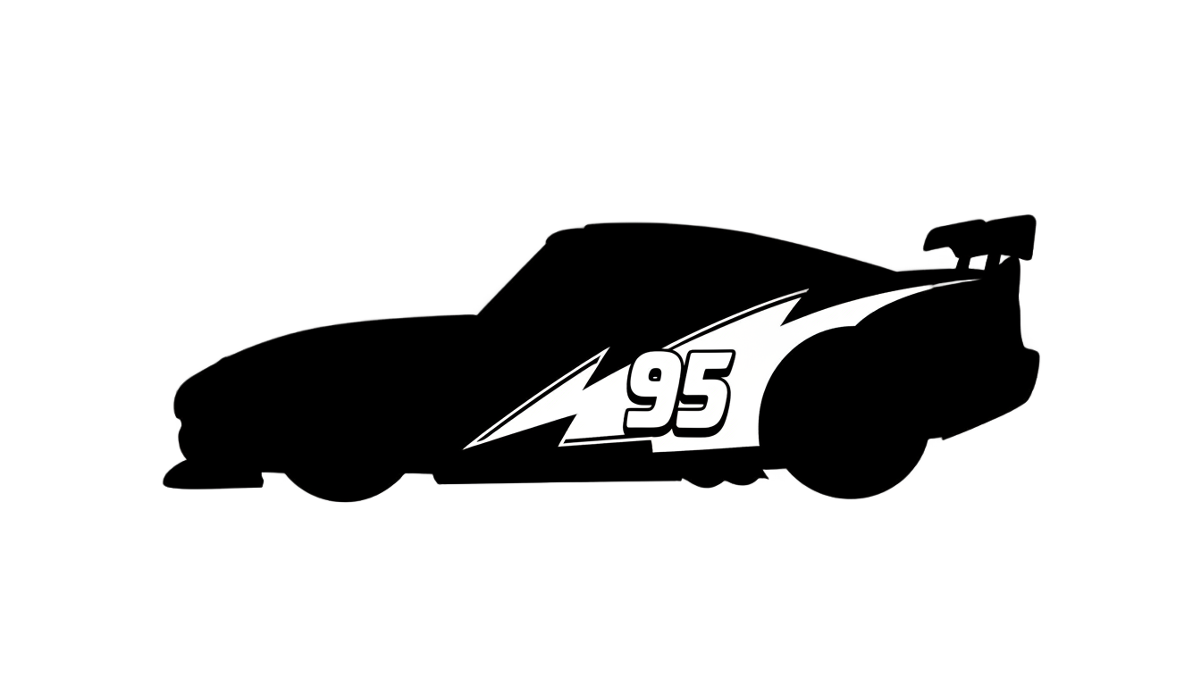 lightning mcqueen silhouette png PNG transparent background