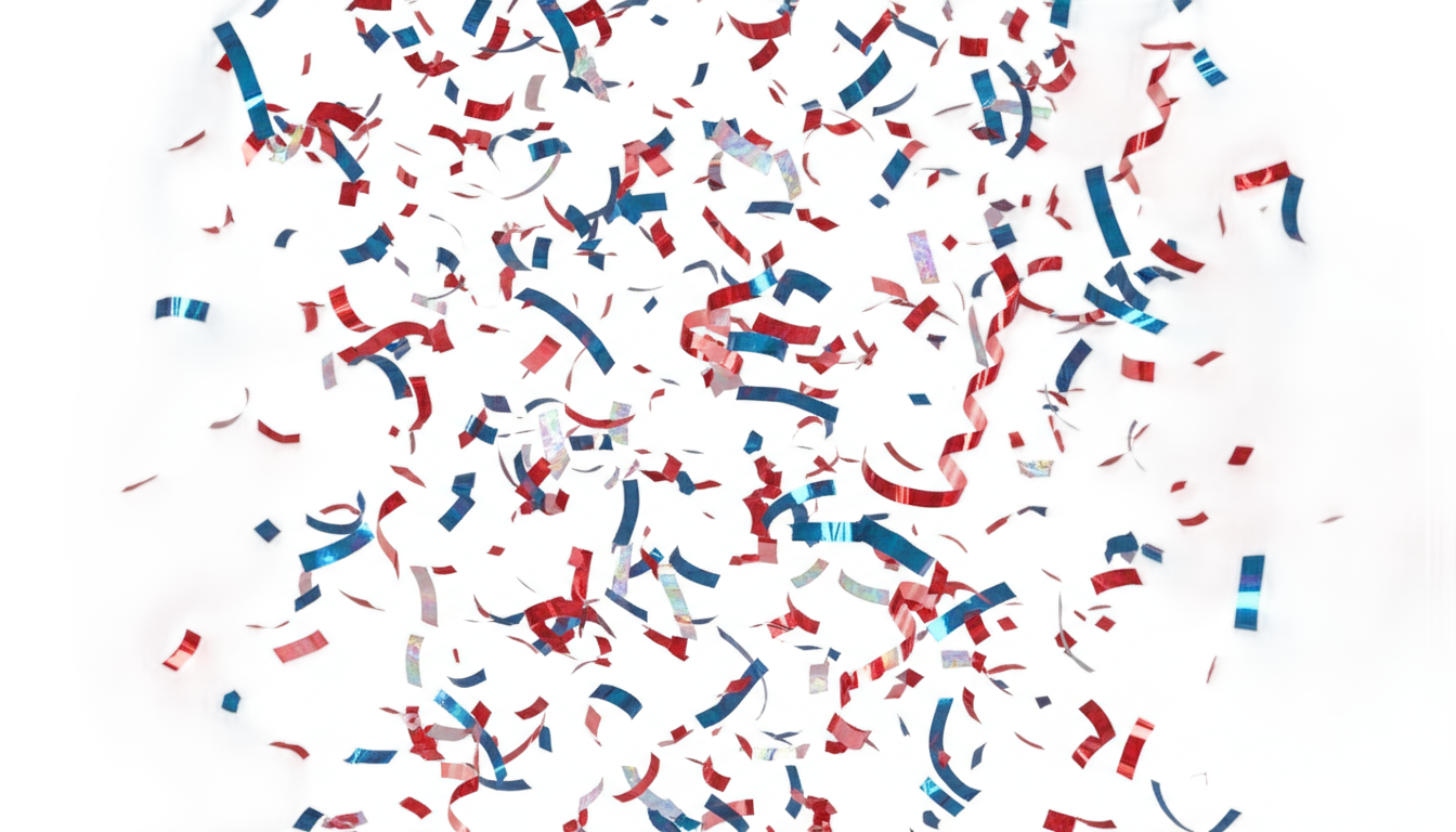 blue and red confetti png PNG transparent background