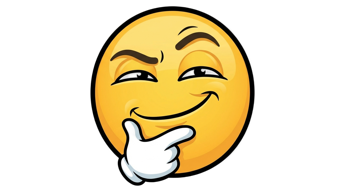 thinking face cartoon png PNG transparent background