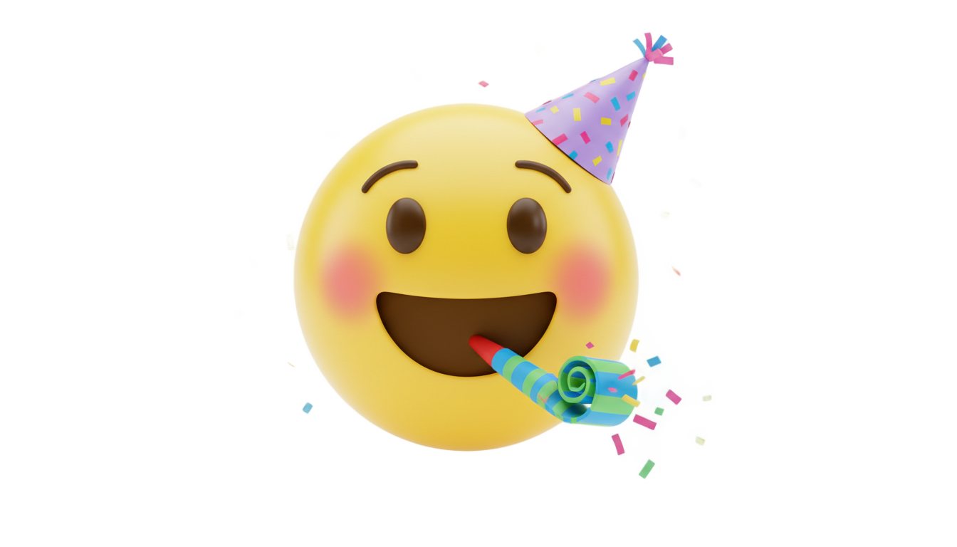 party face emoji png PNG transparent background