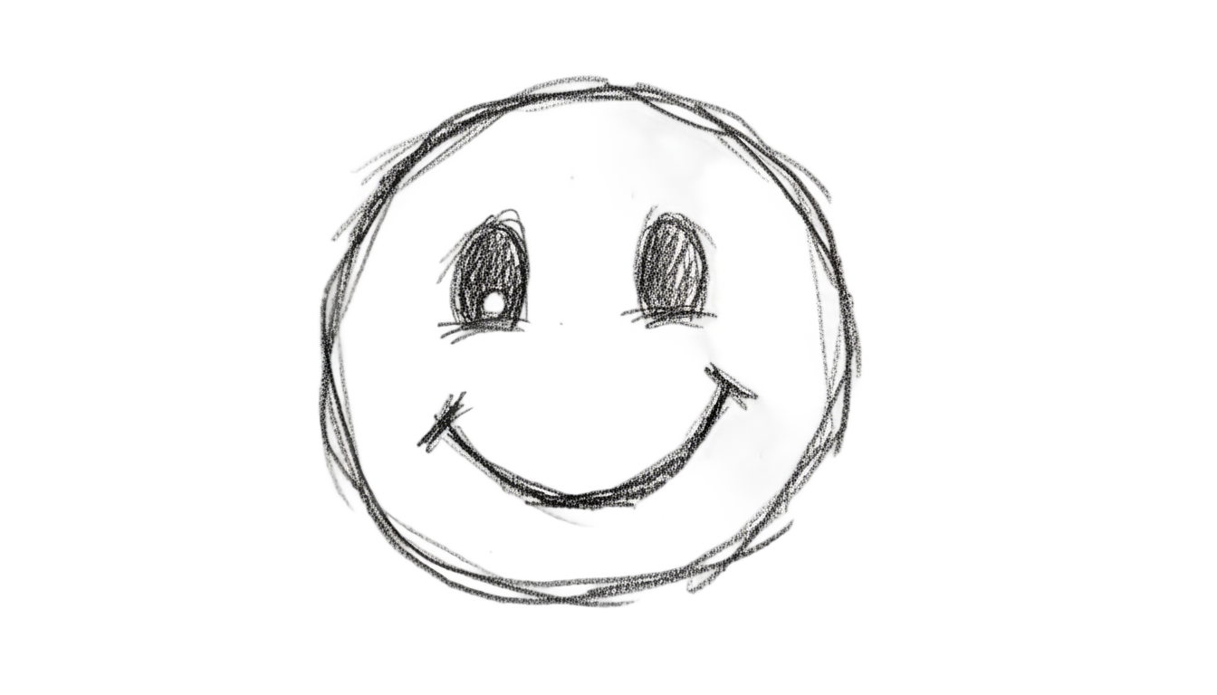 smiley face doodle png PNG transparent background