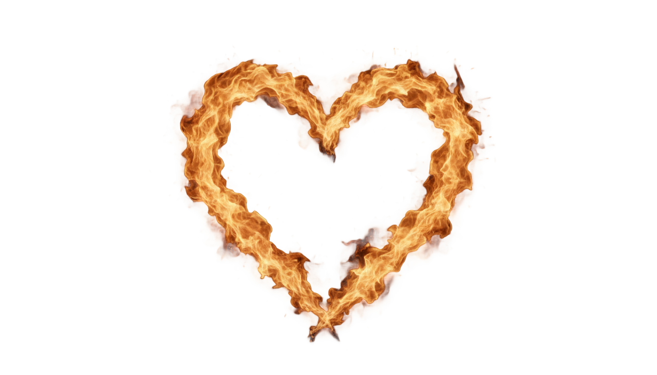 fire heart emoji png PNG transparent background