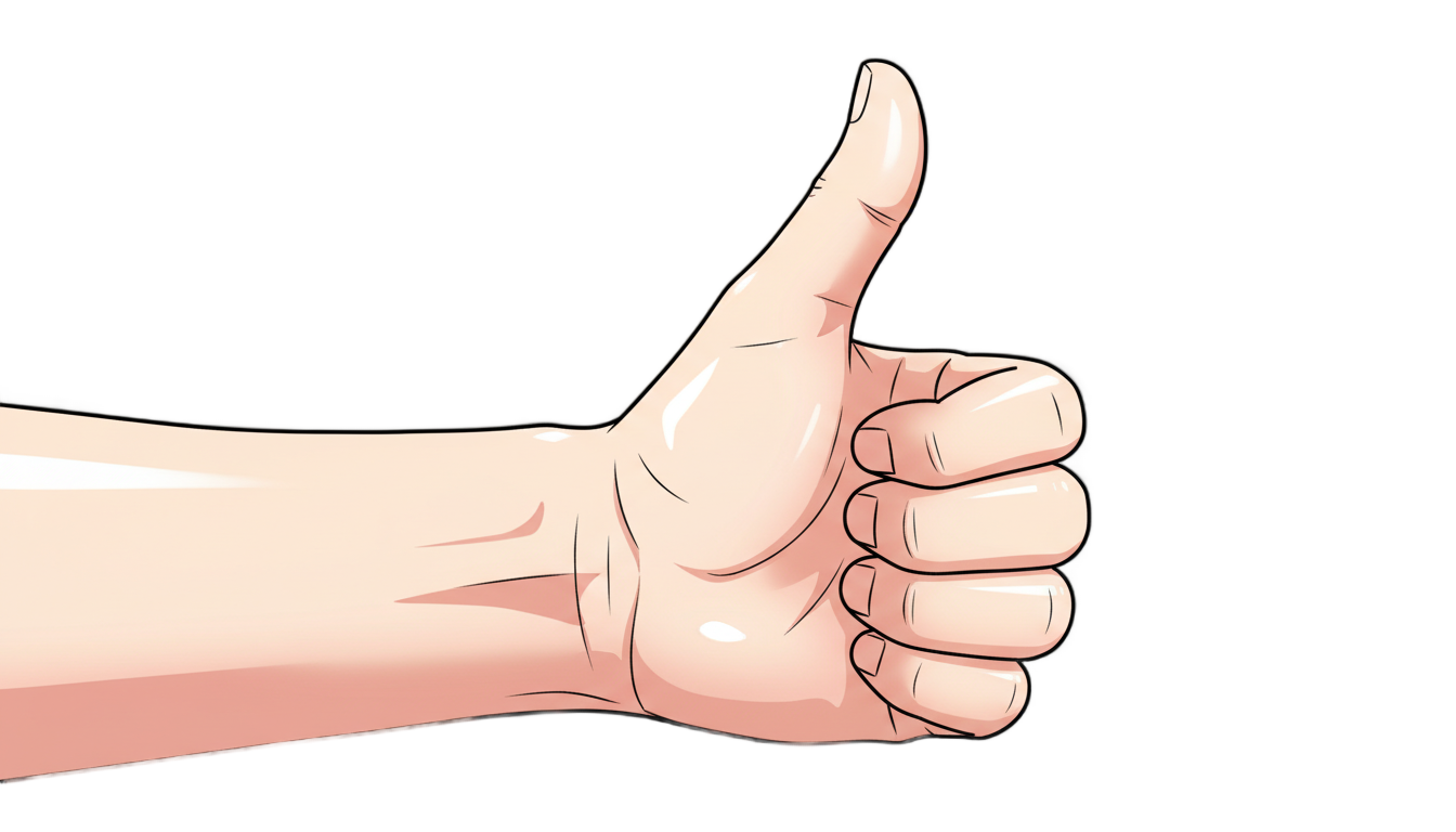 anime thumbs up png PNG transparent background