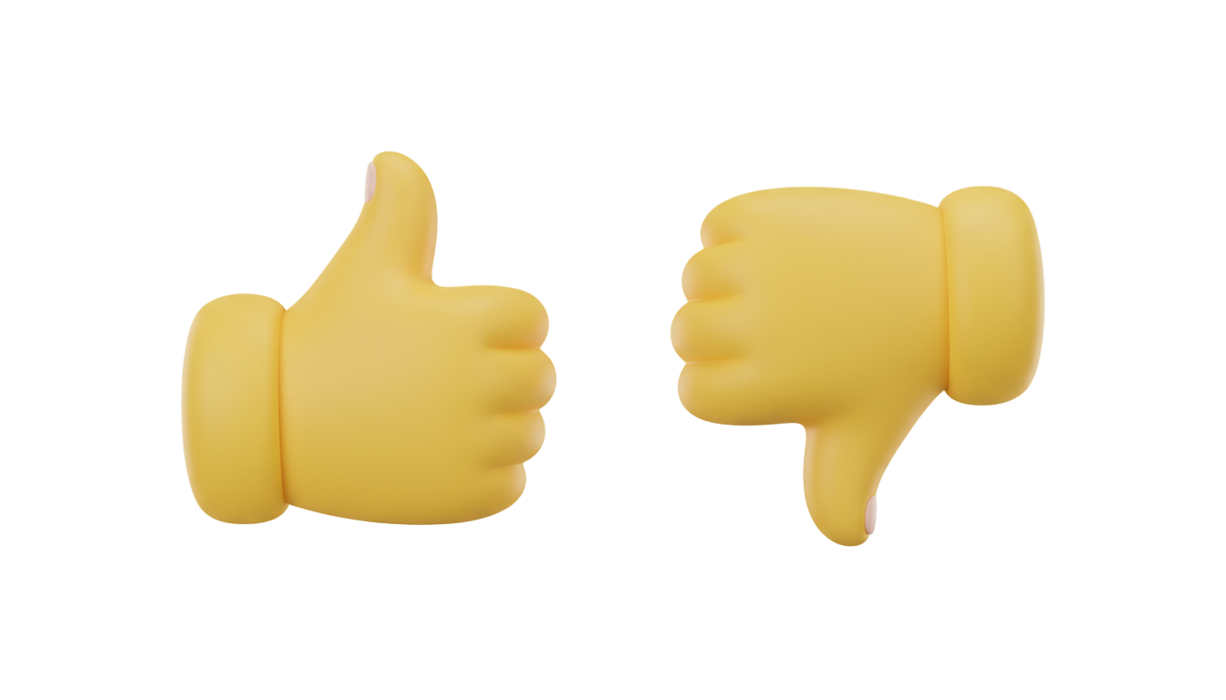 thumbs up and down emoji png PNG transparent background