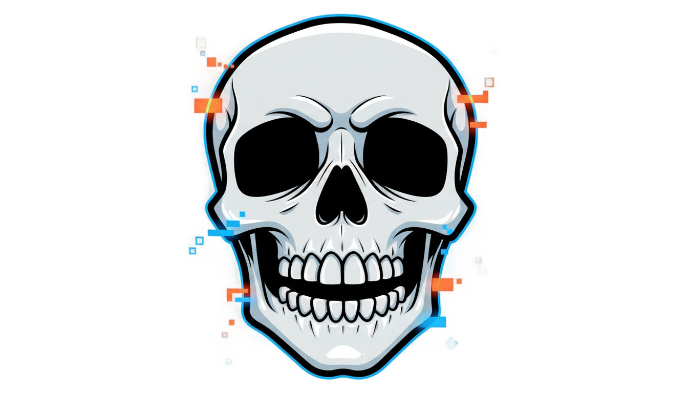 skull face meme png PNG transparent background