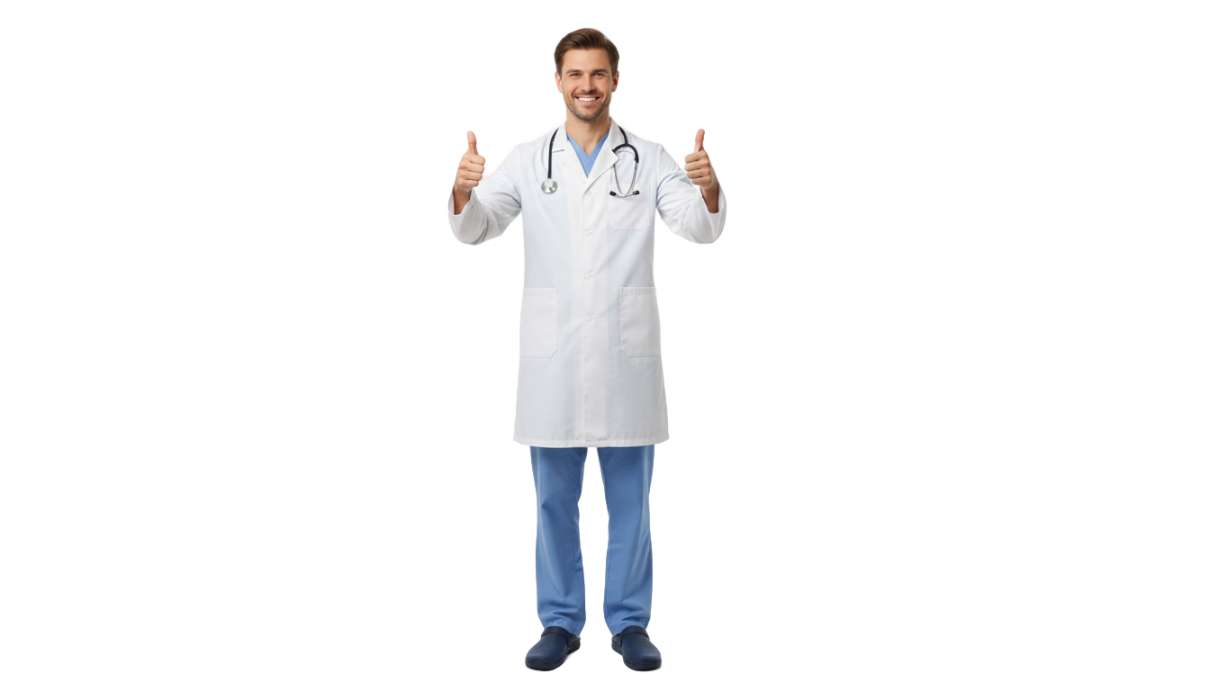 doctor thumbs up png PNG transparent background