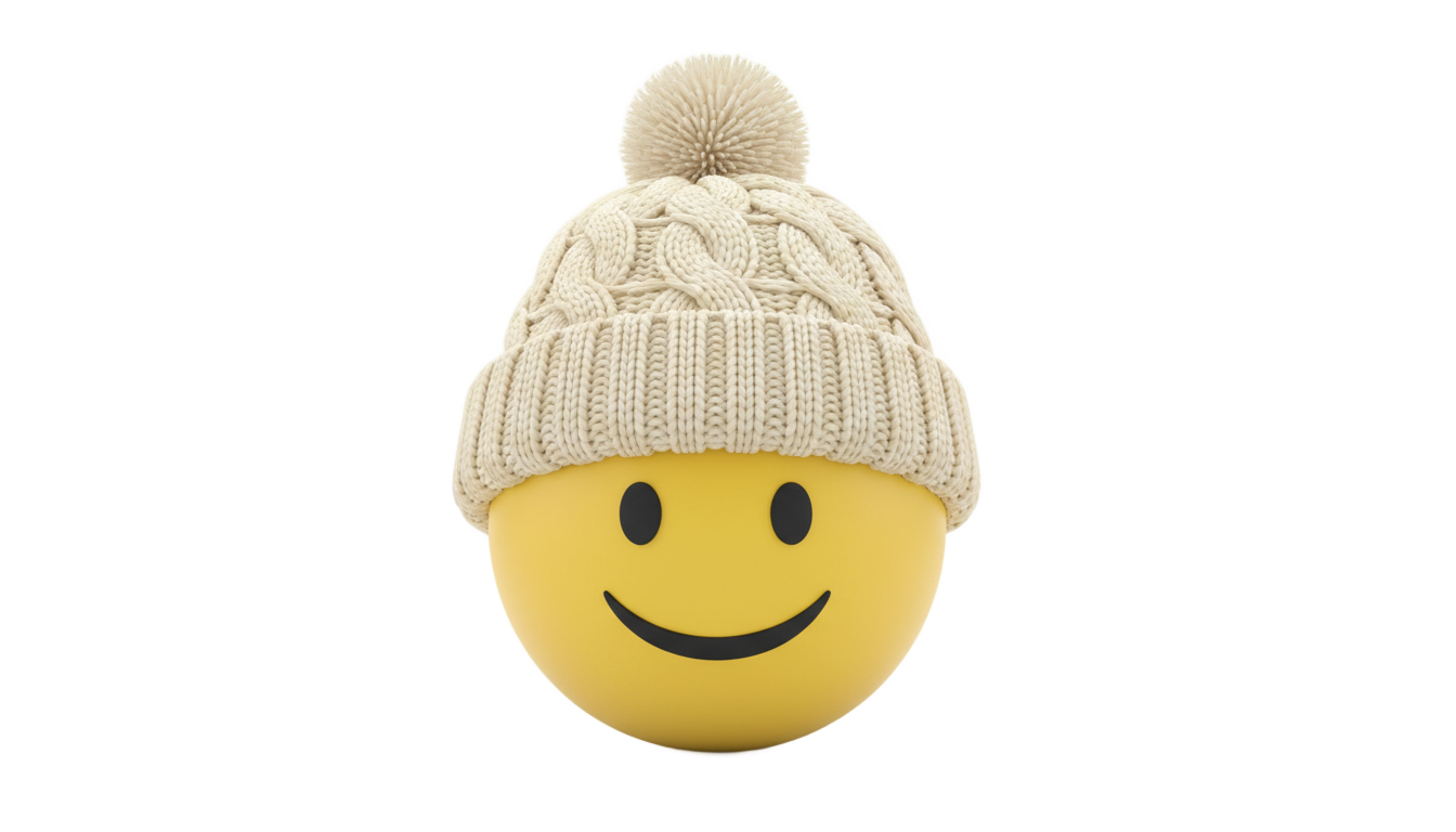 smiley face with beanie png PNG transparent background