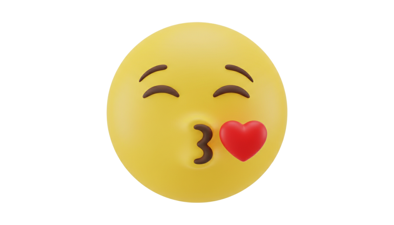 kiss smiley png PNG transparent background