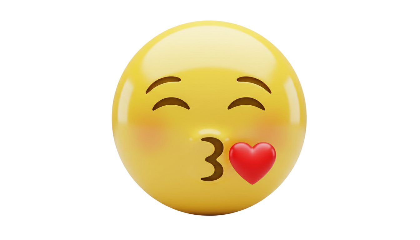kiss smiley png PNG transparent background