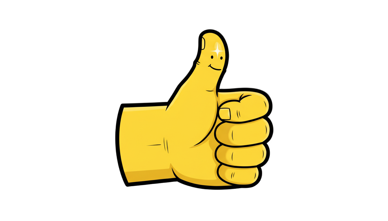 thumbs up cartoon png PNG transparent background