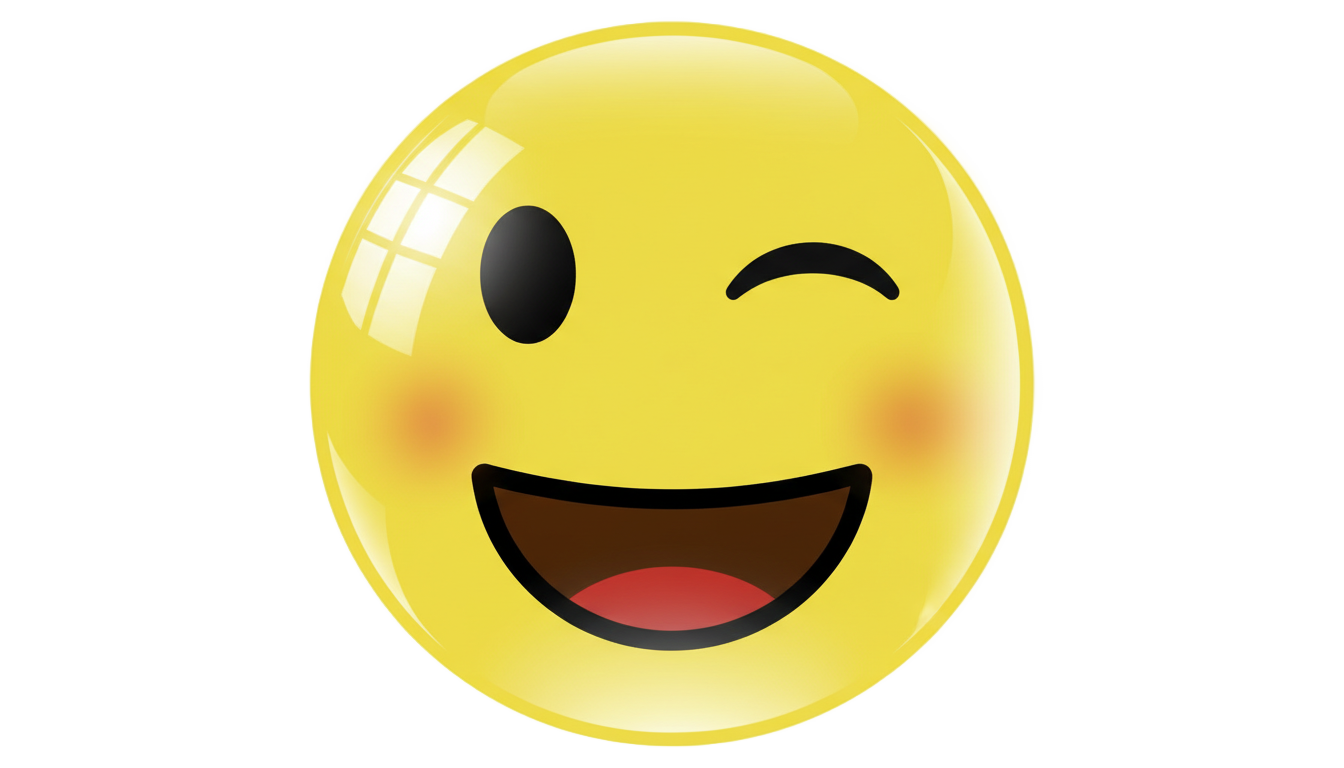smiley wink png PNG transparent background