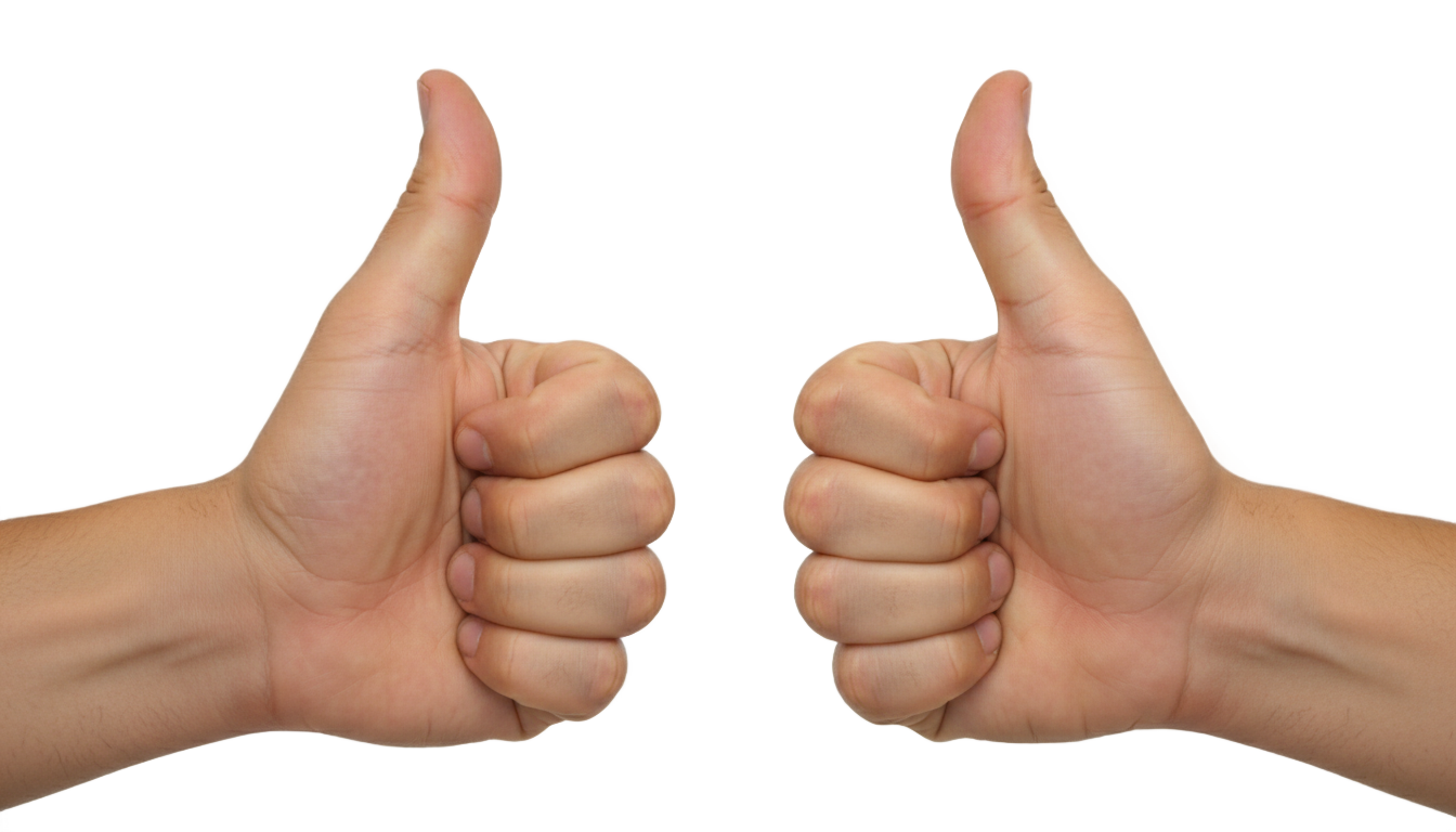 double thumbs up png PNG transparent background