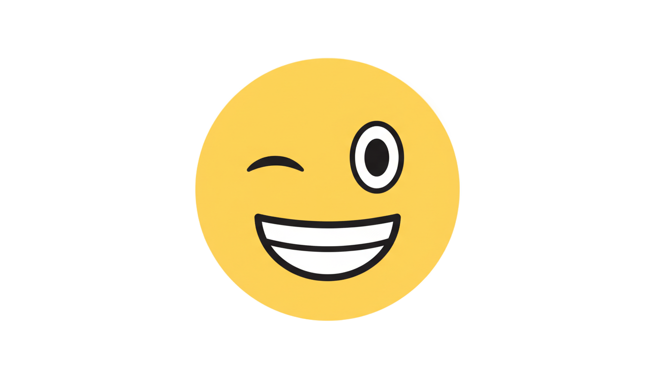 smiley clin d'oeil png PNG transparent background