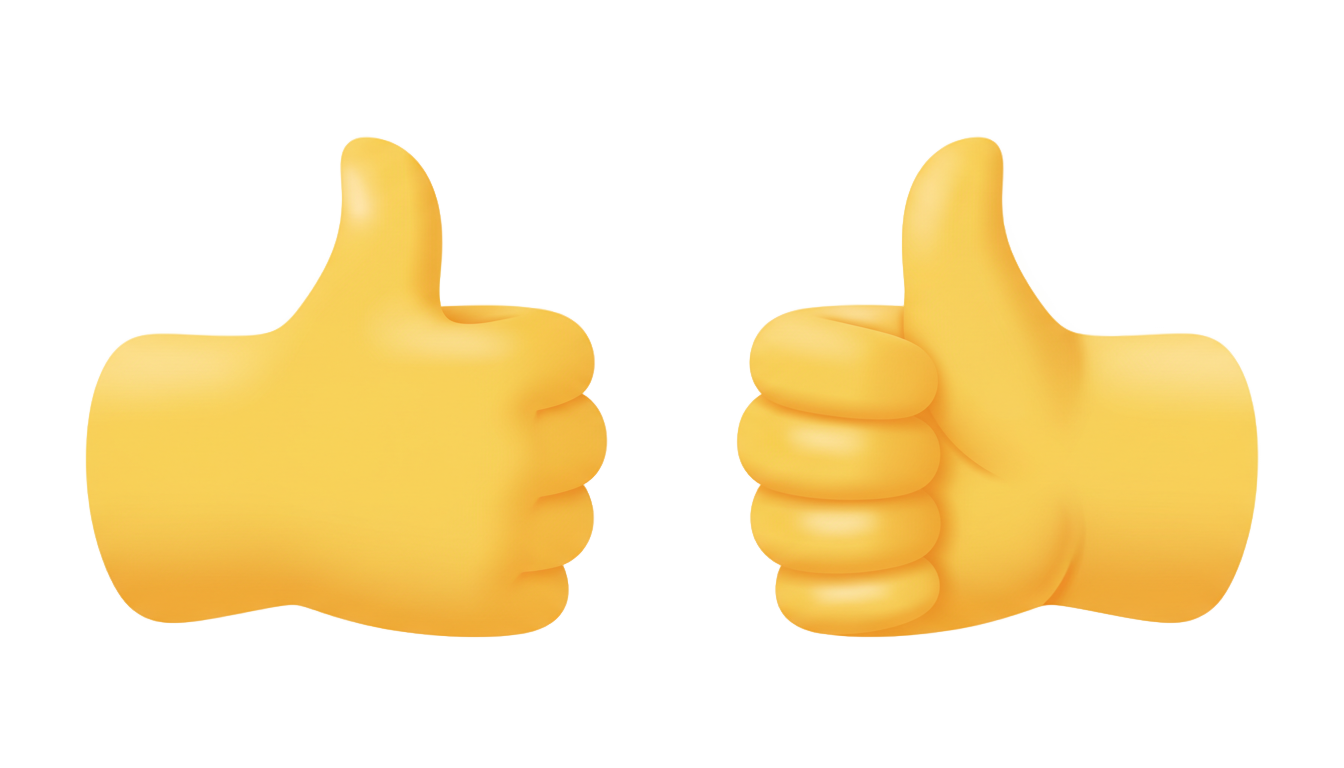 double thumbs up emoji png PNG transparent background