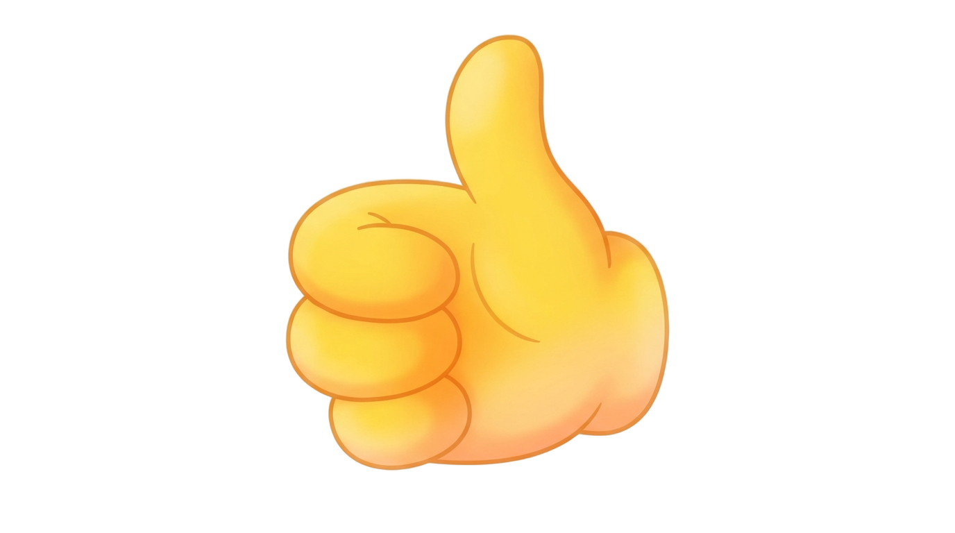 thumbs up emoji png PNG transparent background