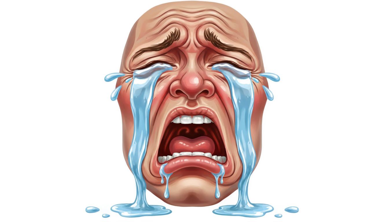 crying meme face png PNG transparent background