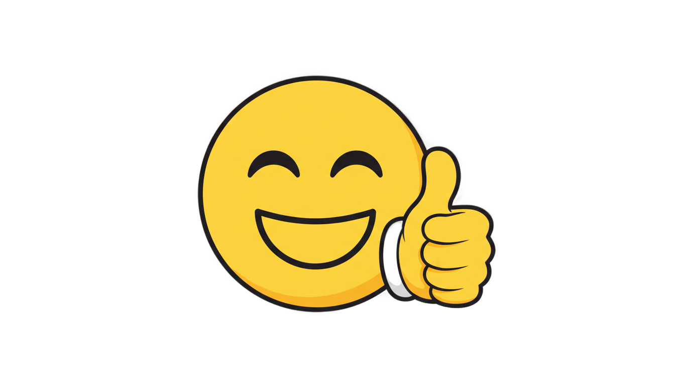 thumbs up smiley emoji png PNG transparent background