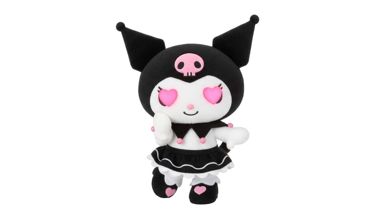 kuromi heart eyes png PNG transparent background