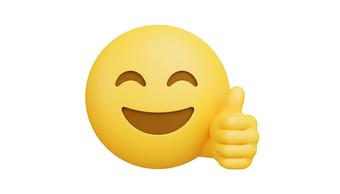thumbs up smiley emoji png PNG transparent background