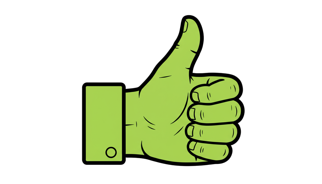 green thumbs up icon png PNG transparent background