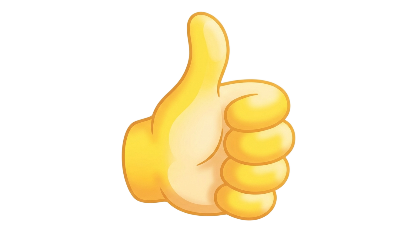 thumbs up emoji png PNG transparent background