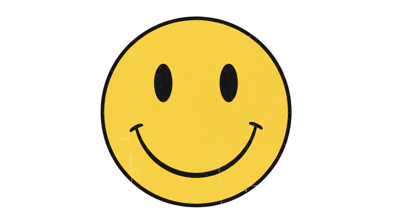 retro smiley png PNG transparent background