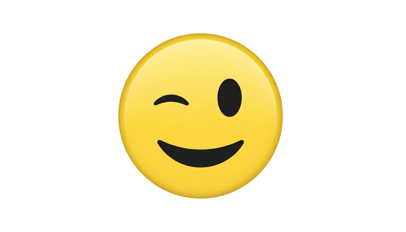 smiley clin d'oeil png PNG transparent background