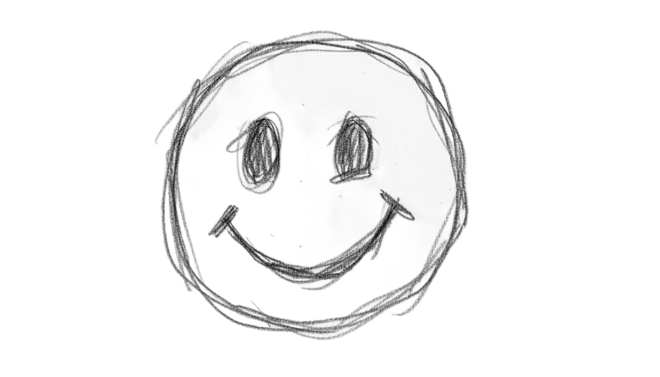 smiley face doodle png PNG transparent background