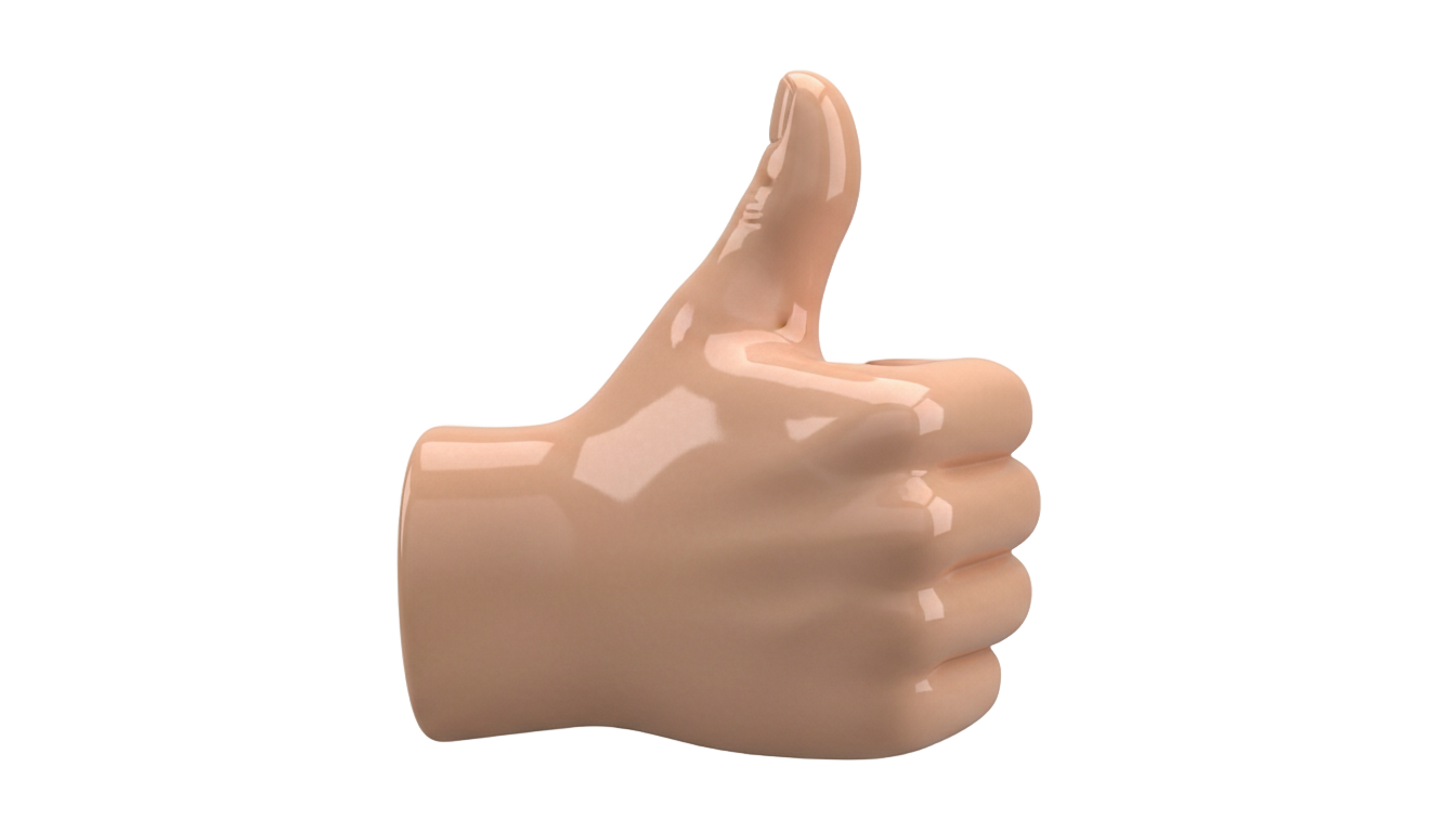 3d thumbs up png PNG transparent background