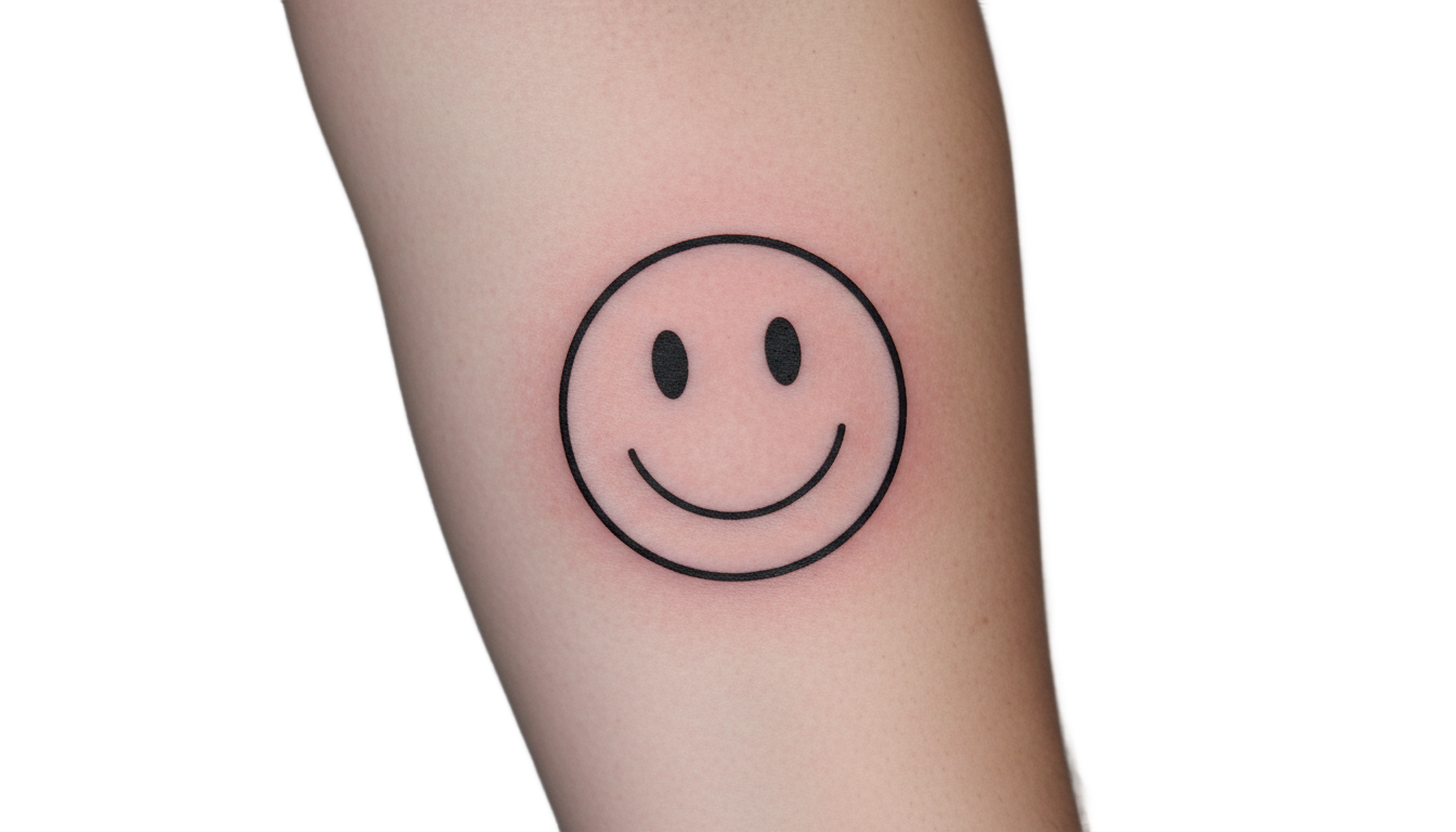 smiley face tattoo png PNG transparent background