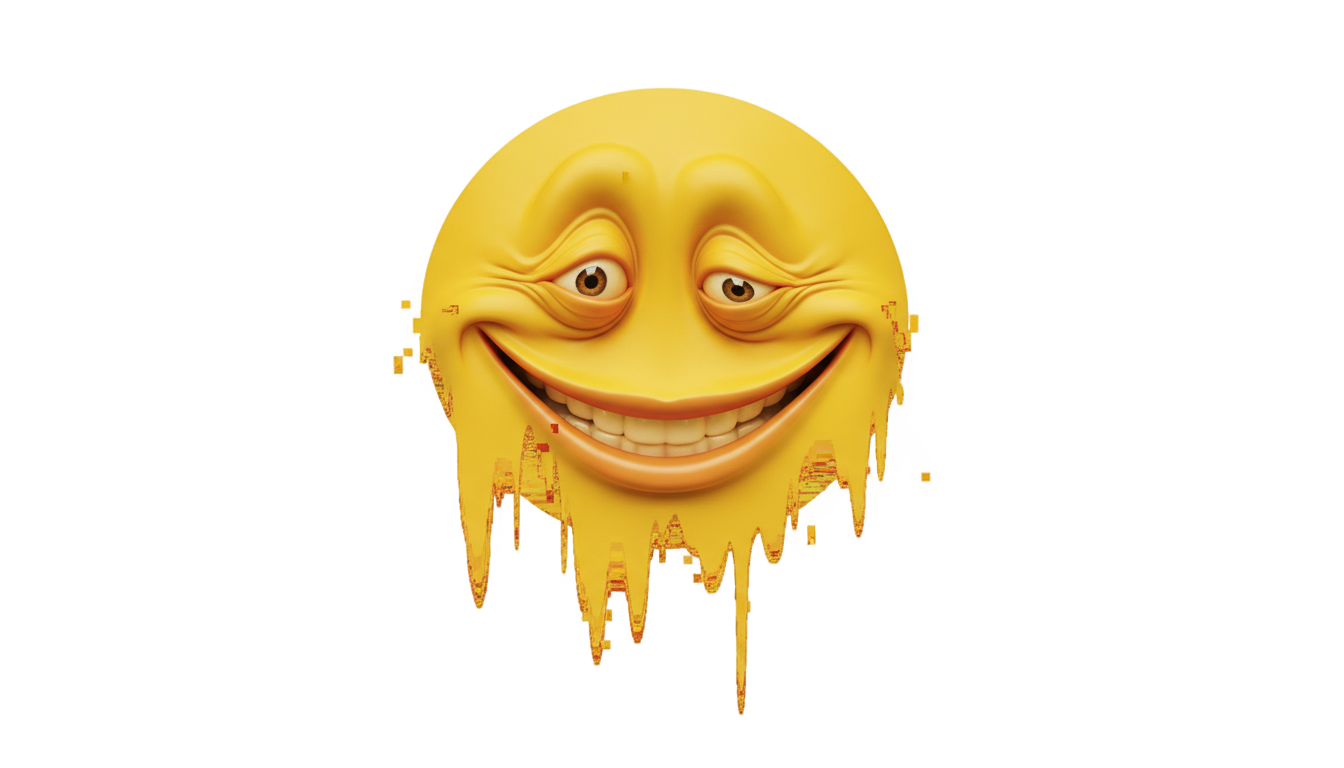 distorted smiley face png PNG transparent background