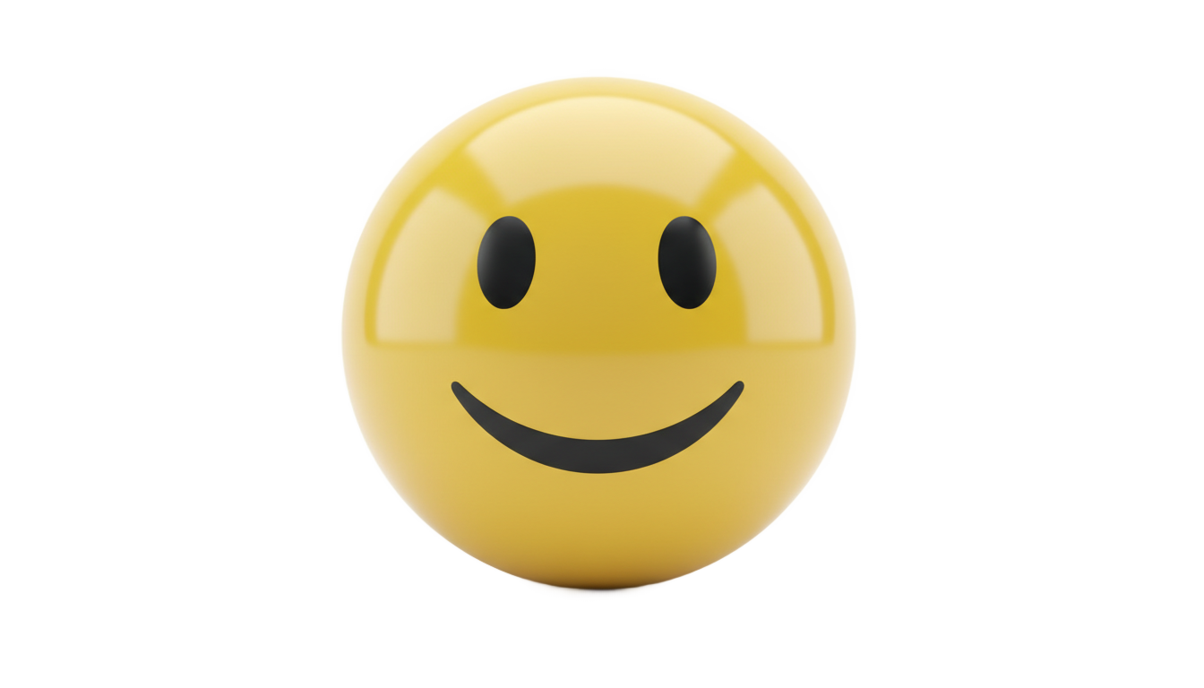 3d smiley emoji png PNG transparent background
