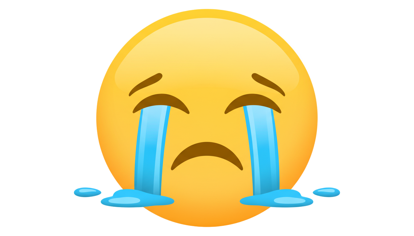 crying face emoji png PNG transparent background
